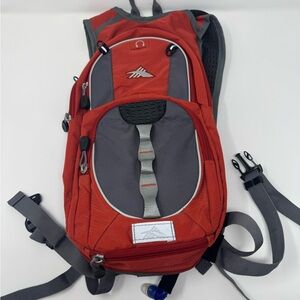 High Sierra Pack Backpack Airflow Cooled Back Gray Orange  Hiking